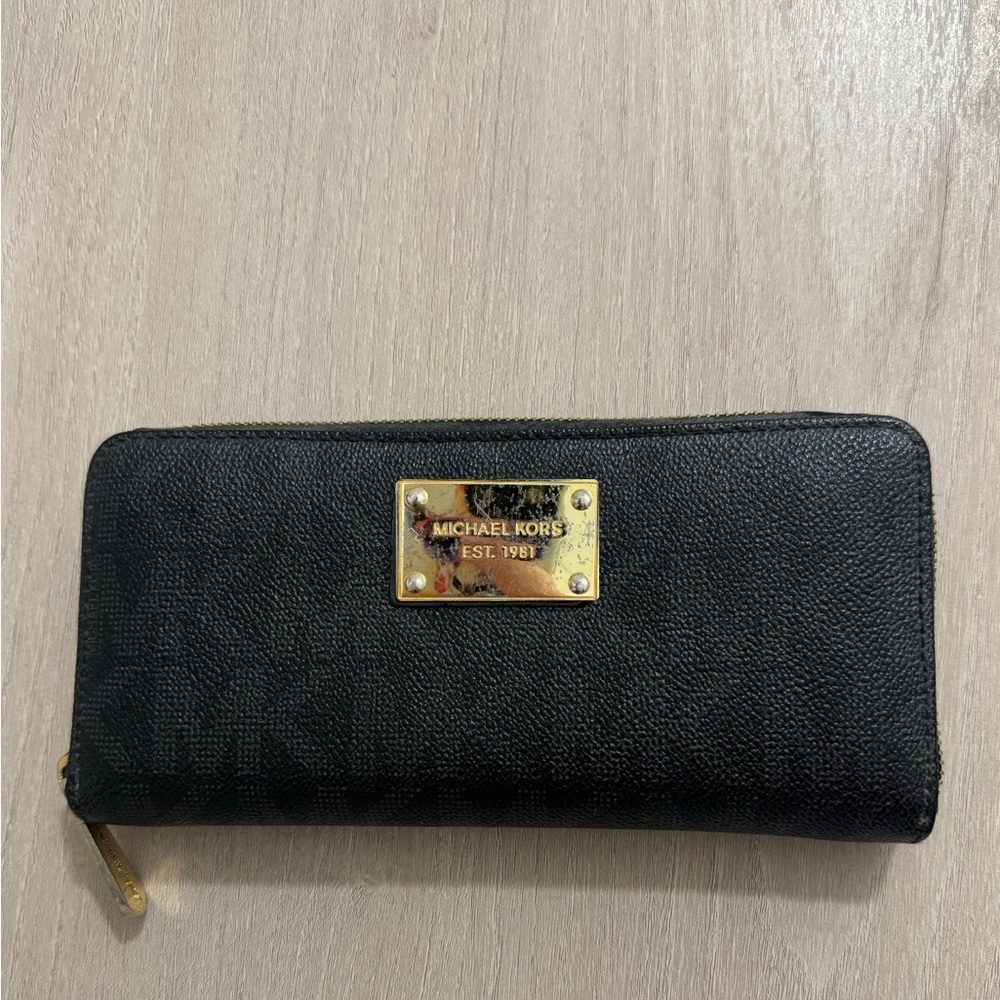 Michael Kors Black Embossed Wallet
